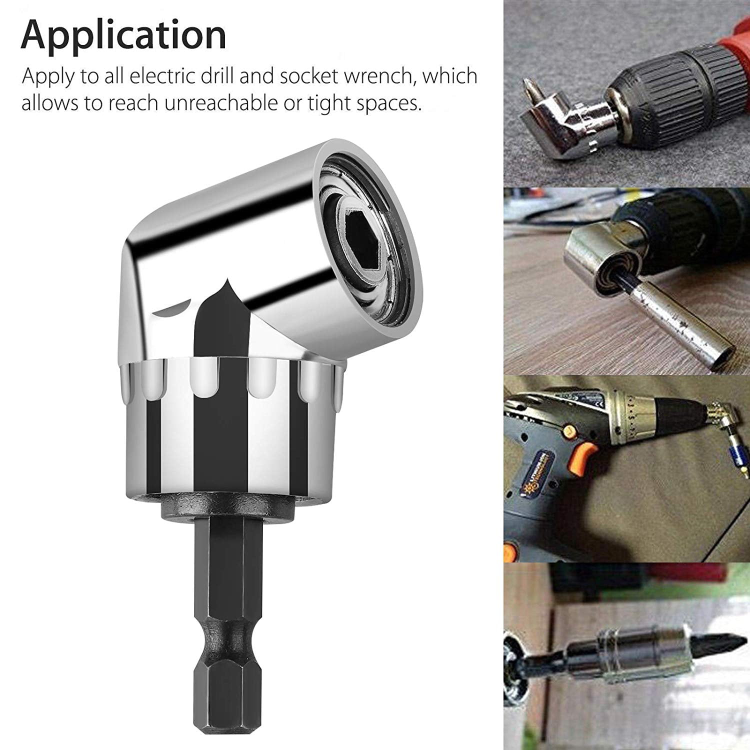 Regatic 7mm-19mm Universal Socket Grip Ratchet Wrench Power Drill Adapter /& 105 Degree Right Angle Driver Extension Power Screwdriver Drill Bit Attachment Repair Tool Gifts for Dad Men Fathers Day